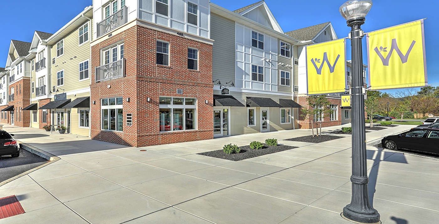 Exterior of Lofts at Worthington and The Shoppes at Worthington in Lancaster, PA Exterior of Lofts at Worthington and The Shoppes at Worthington in Lancaster, PA