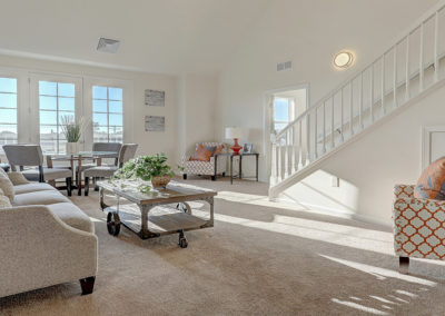 Living room of a Lancaster loft apartment