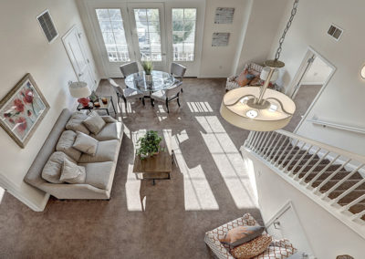 View from the top of a loft apartment at The Lofts at Worthington