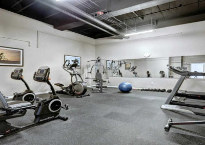 On-site fitness center at The Lofts at Worthington in Lancaster, PA