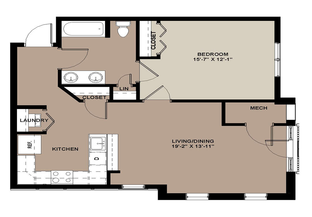 1 & 2 Bedroom Loft Floor Plans The Lofts at Worthington